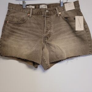 NWT Universal Thread 90's Mid Rise Baggy Washed Out Brown Denim Shorts 12